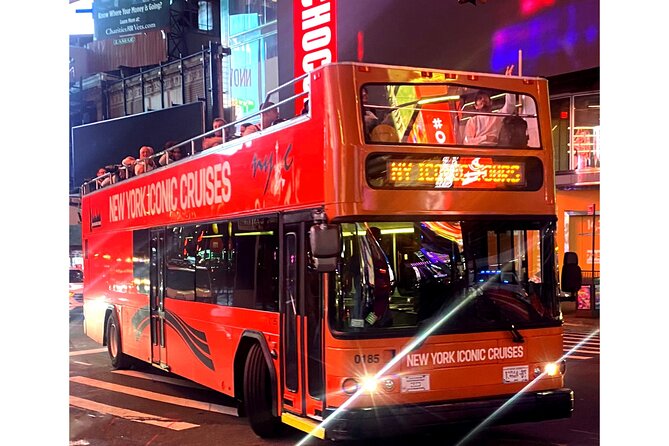 75-Minutes NYC Sightseeing Night Double Decker Bus Tour - Starting near Times Square