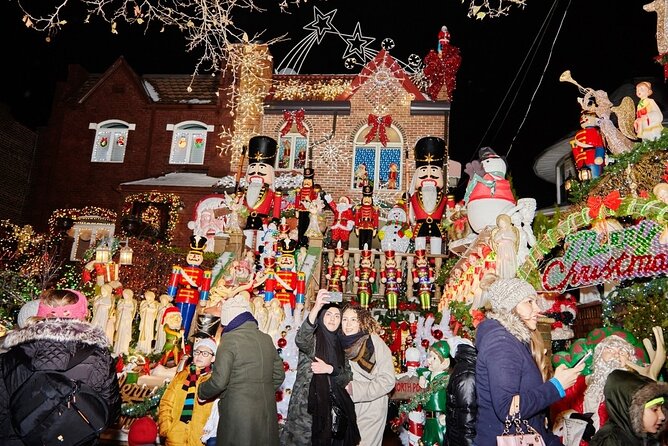 Dyker Heights Christmas Lights and NYC Skyline View Bus Tour - Walking through Dyker Heights for one hour
