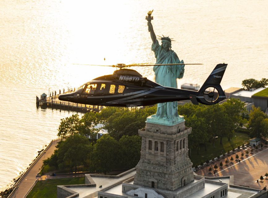 From New Jersey: New York City Skyline Tour - Taking off toward the Statue of Liberty