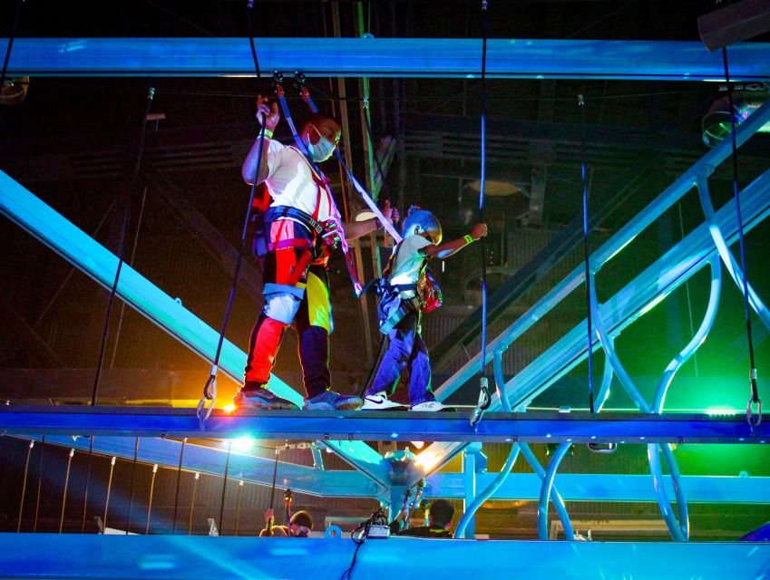 New York: Area 53 NYC Adventure Park Experience - Starting with the neon-lit zip line