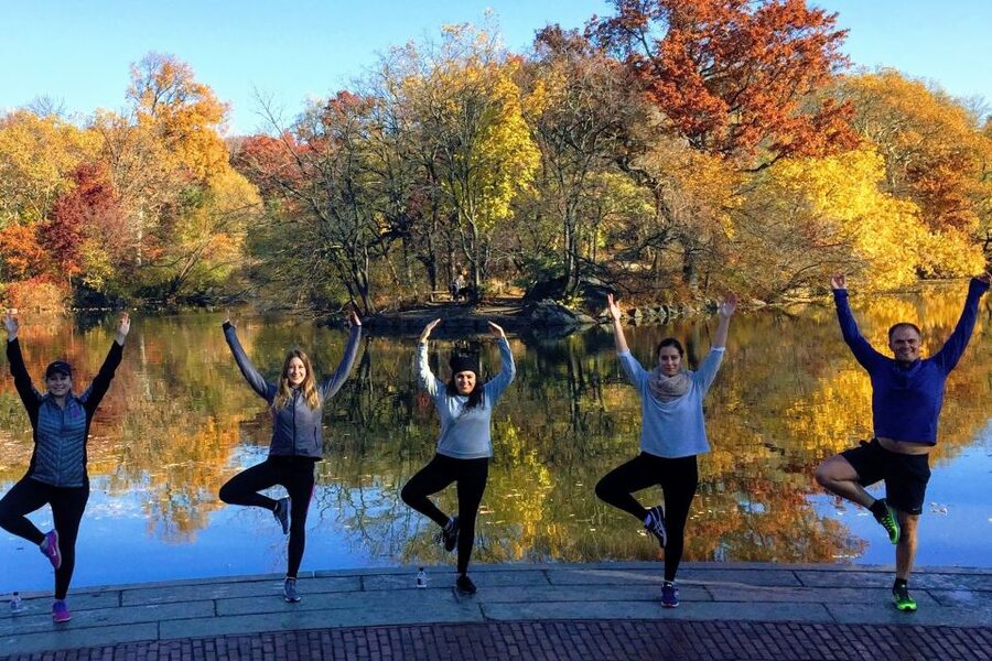 New York City: Central Park Yoga and Walking Tour - A morning start at Grand Army Plaza