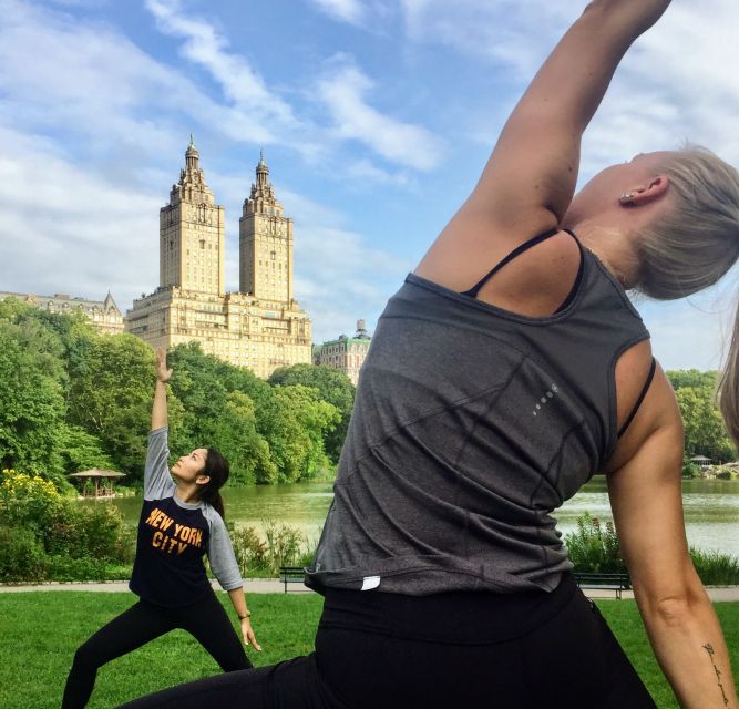 New York City: Central Park Yoga and Walking Tour - Skyline views and the city park contrast