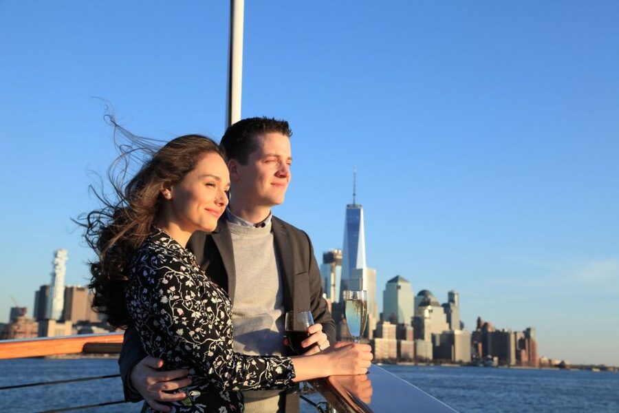 New York City: Champagne and Cheese Pairing Cruise - Lower Manhattan from the Hudson River