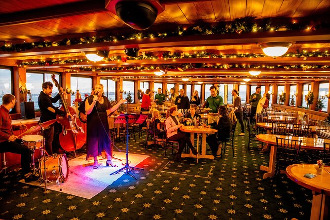 New York City Cocoa and Carols Holiday Cruise - Into New York Harbor toward Ellis Island