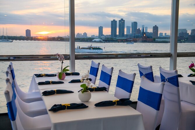 New York City Dinner Cruise on Luxury Yacht with Live Music - The Statue of Liberty at night