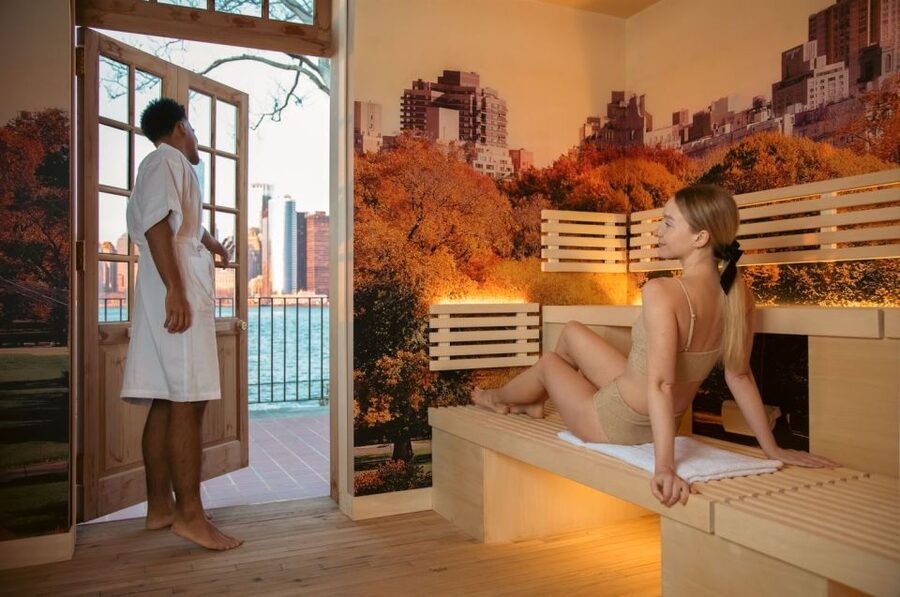 New York City: Entry Ticket to QC NY Spa on Governors Island - Heated outdoor pools with Manhattan in view