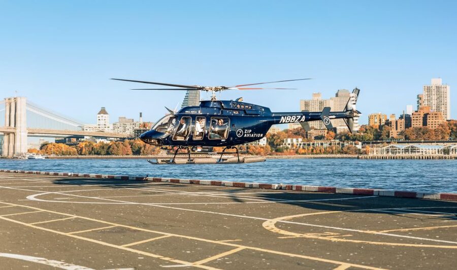New York City: Manhattan Helicopter Tour - Lady Liberty from the harbor side