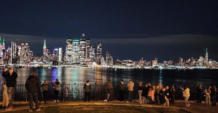 New York City Night Views - A panoramic hop-on-hop-off tour - Liberty State Park and the Statue of Liberty view