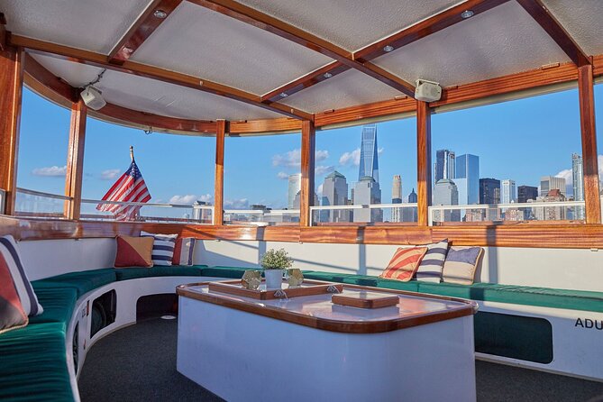 New York City Sunset Cocktail Cruise on Small Yacht - Lower Manhattan, One World Trade Center, and the bridges