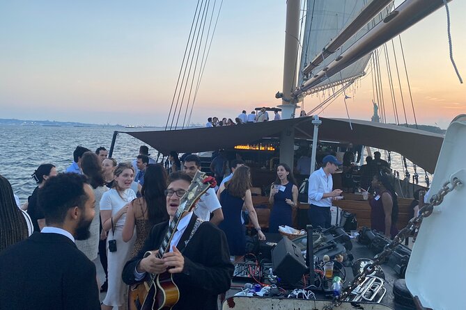 New York City Sunset Jazz Sail aboard Clipper City - Boarding at South Street and Pier 17