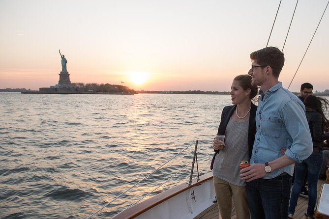New York City Sunset Sail to the Statue of Liberty - Manhattan after dark