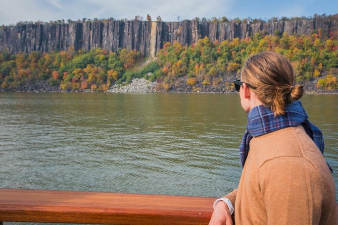 New York Fall Foliage Cruise up the Hudson River - The George Washington Bridge from underneath