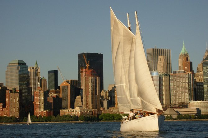 New York Sunset Schooner Cruise on the Hudson River - Ellis Island from the water