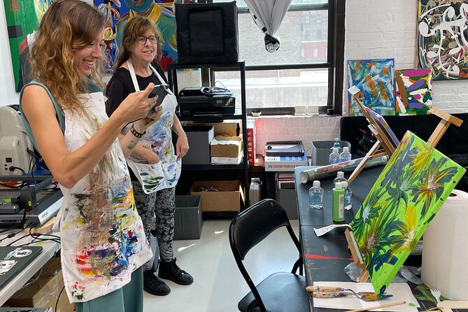 NYC: Abstract Painting with Palette Knives – Small Group - The Main 50 Minutes: Build Your Own Abstract Work