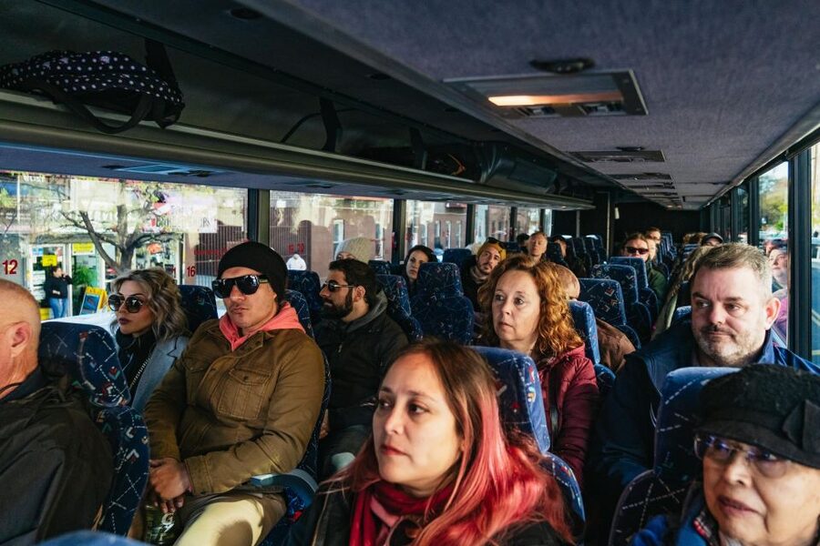 NYC: Brooklyn, Bronx, Queens Sightseeing Bus Tour - Starting near Times Square and entering Harlem