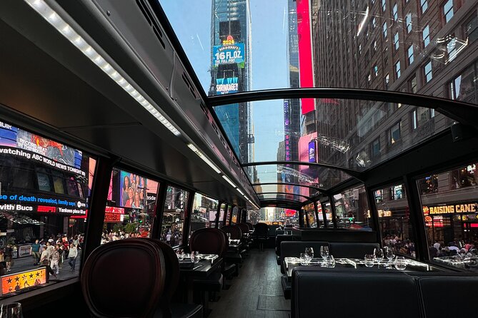 NYC Bustronome Gourmet Sightseeing Dinner tour Panoramic Bus - Key points at a glance