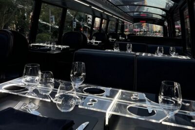 NYC Bustronome Gourmet Sightseeing Dinner tour Panoramic Bus
