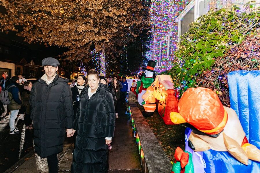 NYC: Dyker Heights Christmas Lights & Skyline View Bus Tour - Finishing near Bryant Park Winter Village