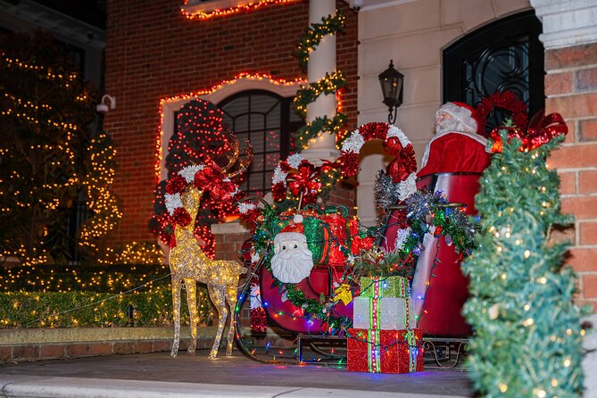 NYC: Holiday Lights and Dyker Heights Luxury Bus Tour - Walking through Dyker Heights holiday displays