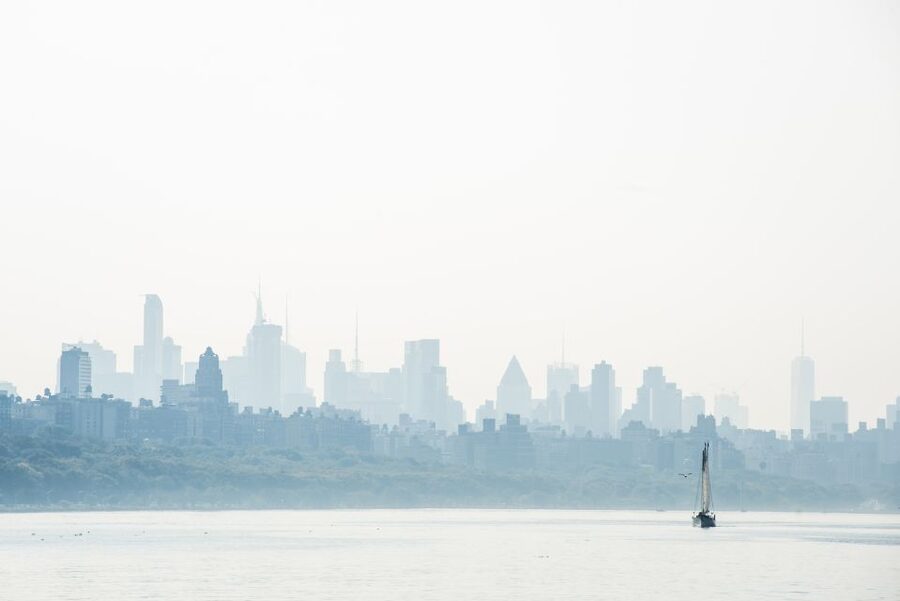 NYC: Hudson River Fall Foliage Yacht Tour - The George Washington Bridge from the water