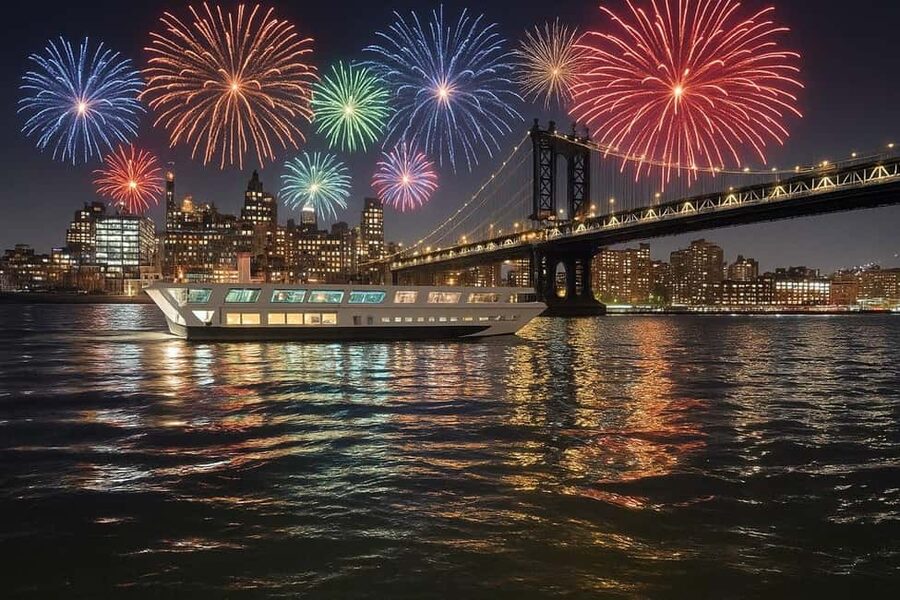 NYC: July 4th Fireworks Cruise + BBQ Buffet on Grand Mariner - Governors Island, Ellis Island, and the Statue of Liberty