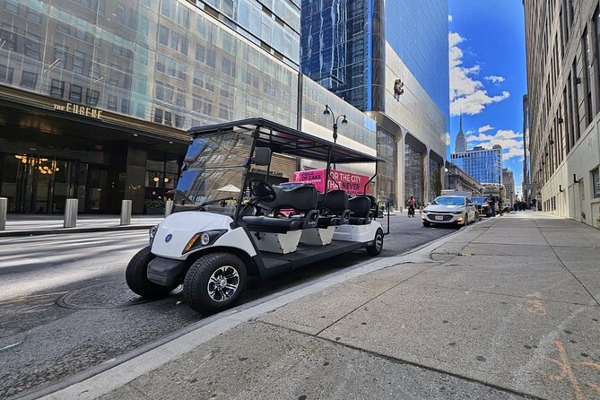 NYC: New York History & Landmarks Guided City Tour by E-Cart - Seating, sound, and the pickup detail