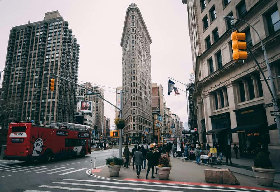 NYC: See 30+ Top Sights in One Day - Kids Join Free! - The Flatiron Building and the move uptown
