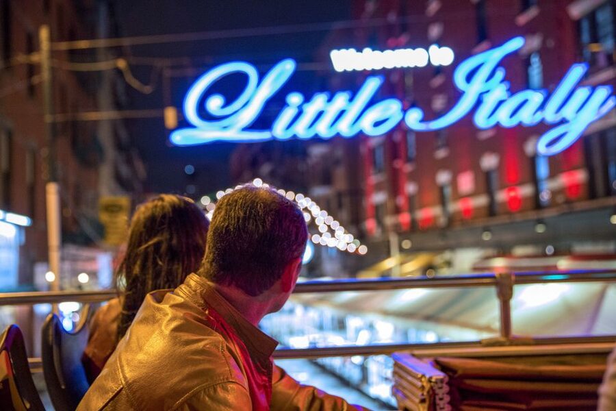 NYC: Sightseeing Night Tour by Open-Top Bus with Live Guide - Key points at a glance