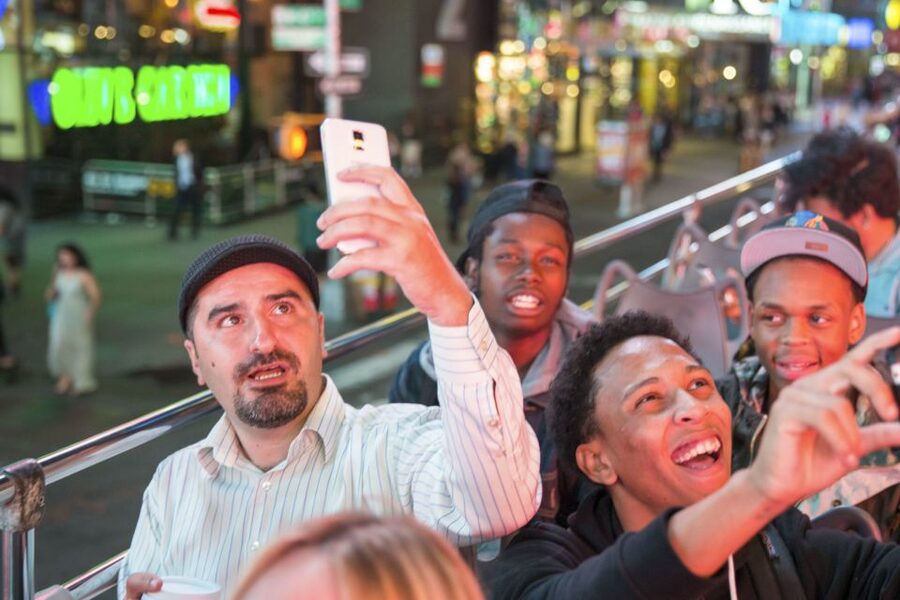 NYC: Sightseeing Night Tour by Open-Top Bus with Live Guide - Downtown sights, from the Empire State Building to Flatiron