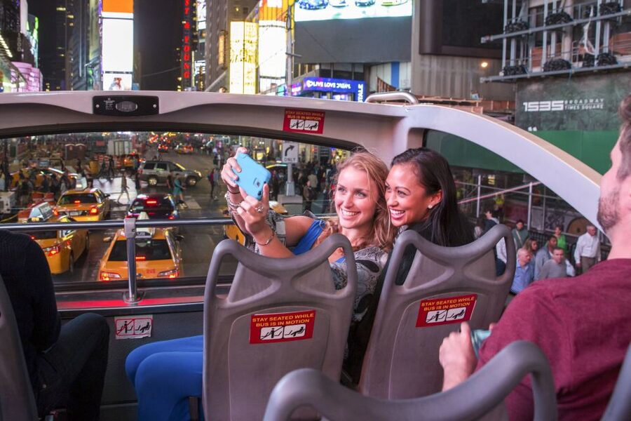 NYC: Sightseeing Night Tour by Open-Top Bus with Live Guide - Starting at Times Square and heading toward Broadway