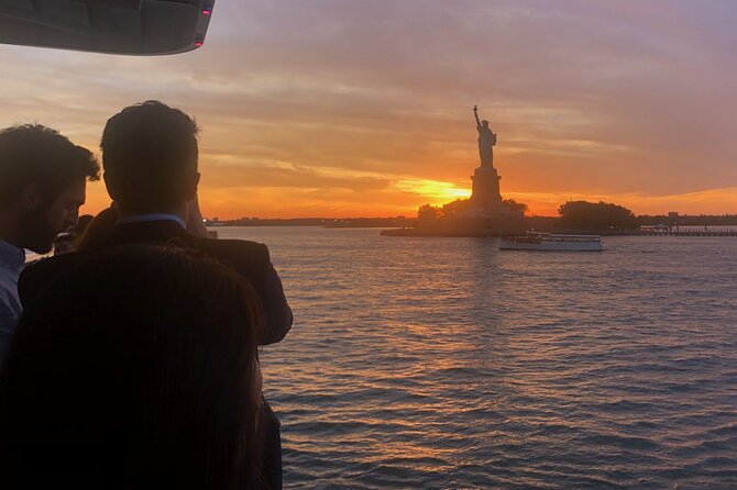 NYC Skyline and Statue of Liberty Harbor Lights Night Cruise - Lady Liberty from 100 feet away