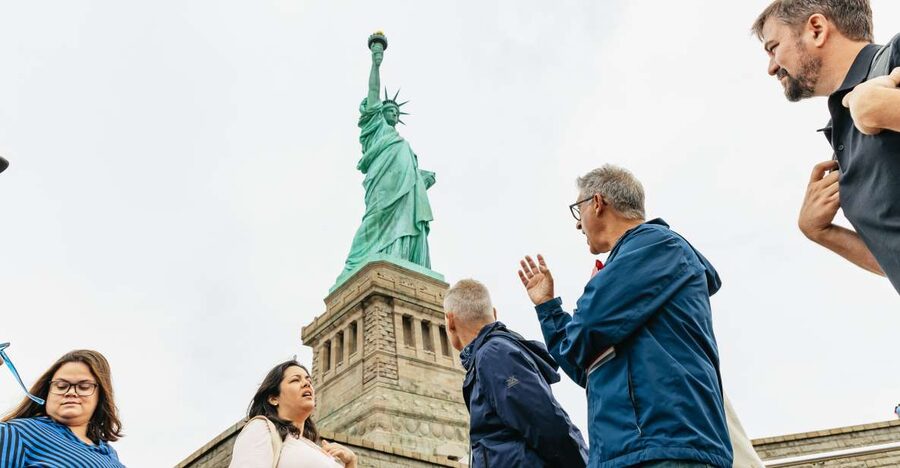 NYC: Statue of Liberty and Ellis Island Guided Tour - The ferry ride to Liberty Island