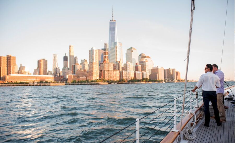 NYC: Statue of Liberty Cruise aboard a Classic Sailboat - Leaving Chelsea Piers at Pier 62