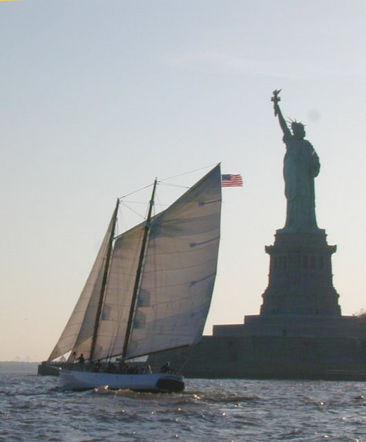 NYC: Statue of Liberty Day Sail on the Schooner Adirondack - Ellis Island and the Statue of Liberty from the water
