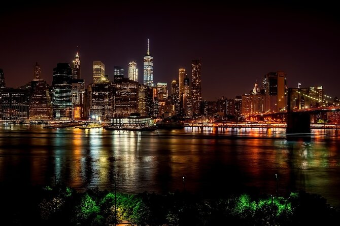 NYC: Statue of Liberty Night Cruise and Skyline - The Brooklyn Bridge, Manhattan Bridge, and East River views