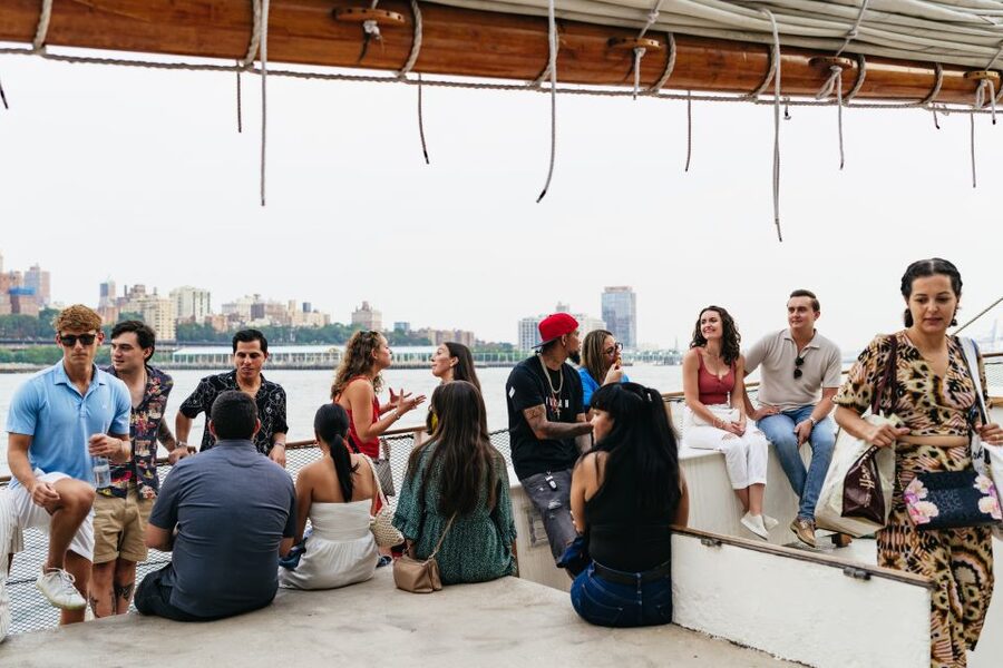 NYC: Sunset Jazz Sail aboard the 'Clipper City' - Ellis Island, Governors Island, and the bridges