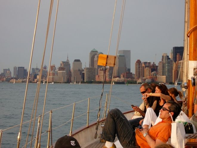 NYC: Sunset Sail Aboard Schooner Adirondack - Leaving Manhattan from Chelsea Piers