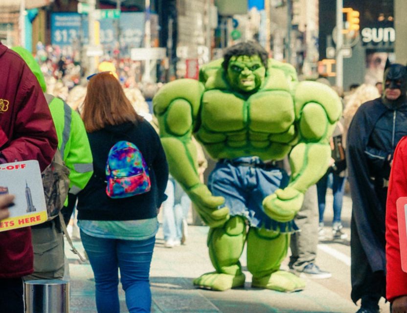 NYC Superheroes: Marvel and DC Comics Origins Tour - Times Square and the Daily Planet photo moment