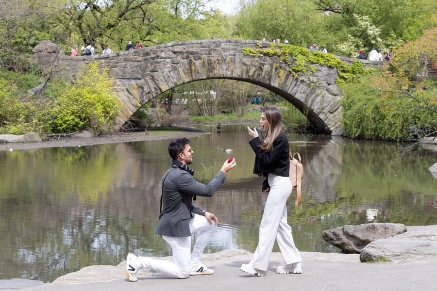 NYC: Surprise Proposal Photoshoot - Capture the Yes Forever - The short engagement session after the yes