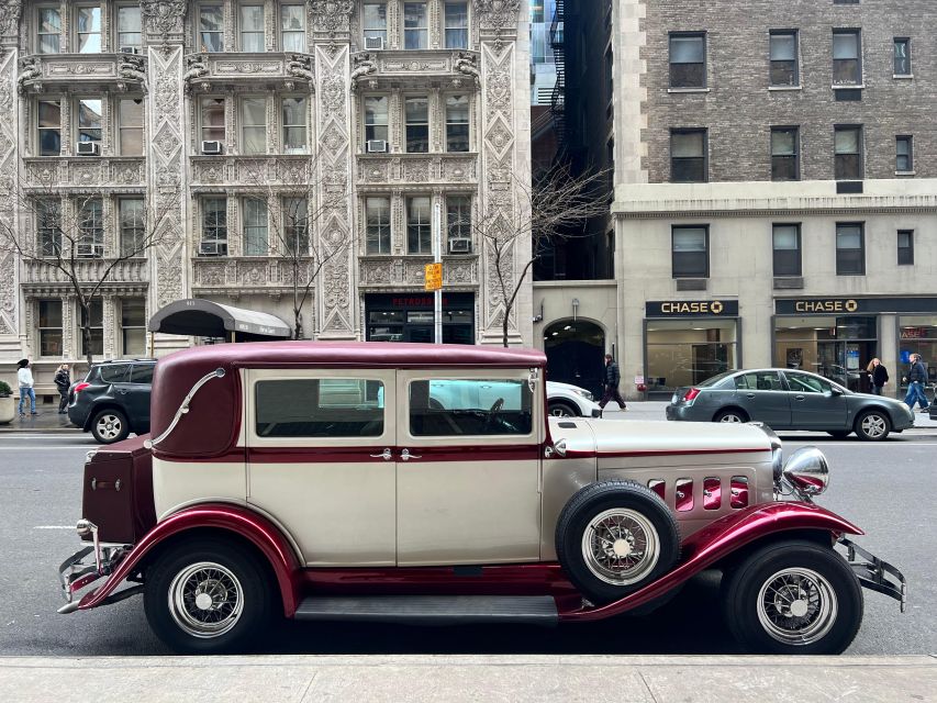 NYC: Vintage Wine Tasting and Classic Car Combo Tour - Food, cocktails, and the Central Park Cafe setting