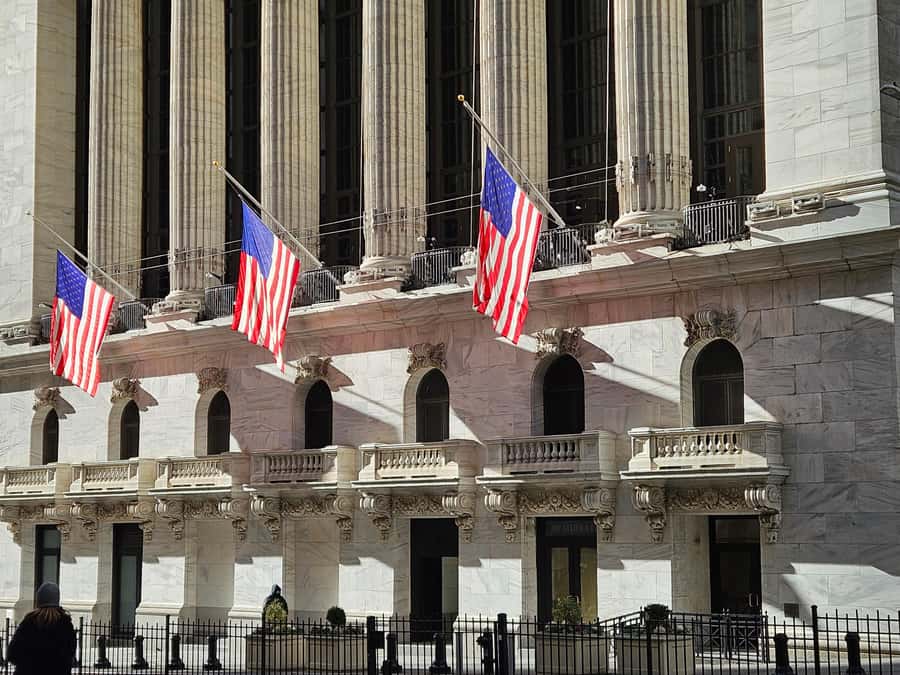NYC: Wall Street Finance & Power, 9/11 memorial and the Bull - Battery Park City and the distant Statue of Liberty