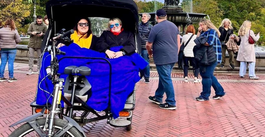 Official Pedicab Tours in Central Park - The southern park: Wollman Rink, The Pond, and Gapstow Bridge