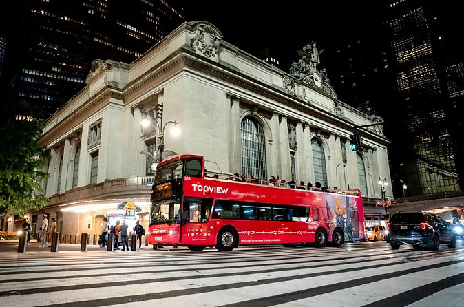 Skyline Night Bus Audio Narrated Tour Experience - Brooklyn Bridge and Manhattan Bridge from the road